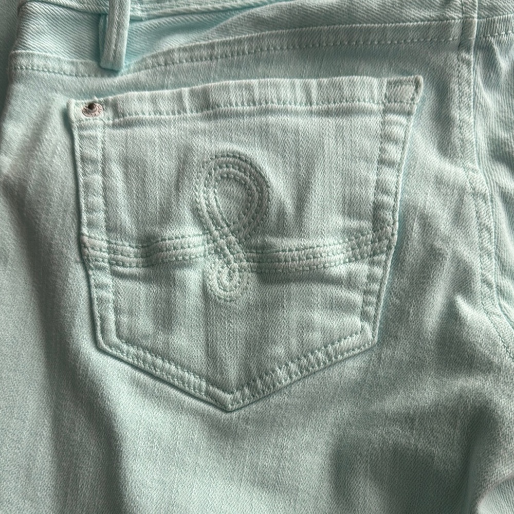 Lilly Pulitzer Light Teal Worth Straight Jeans - Picture 7 of 7